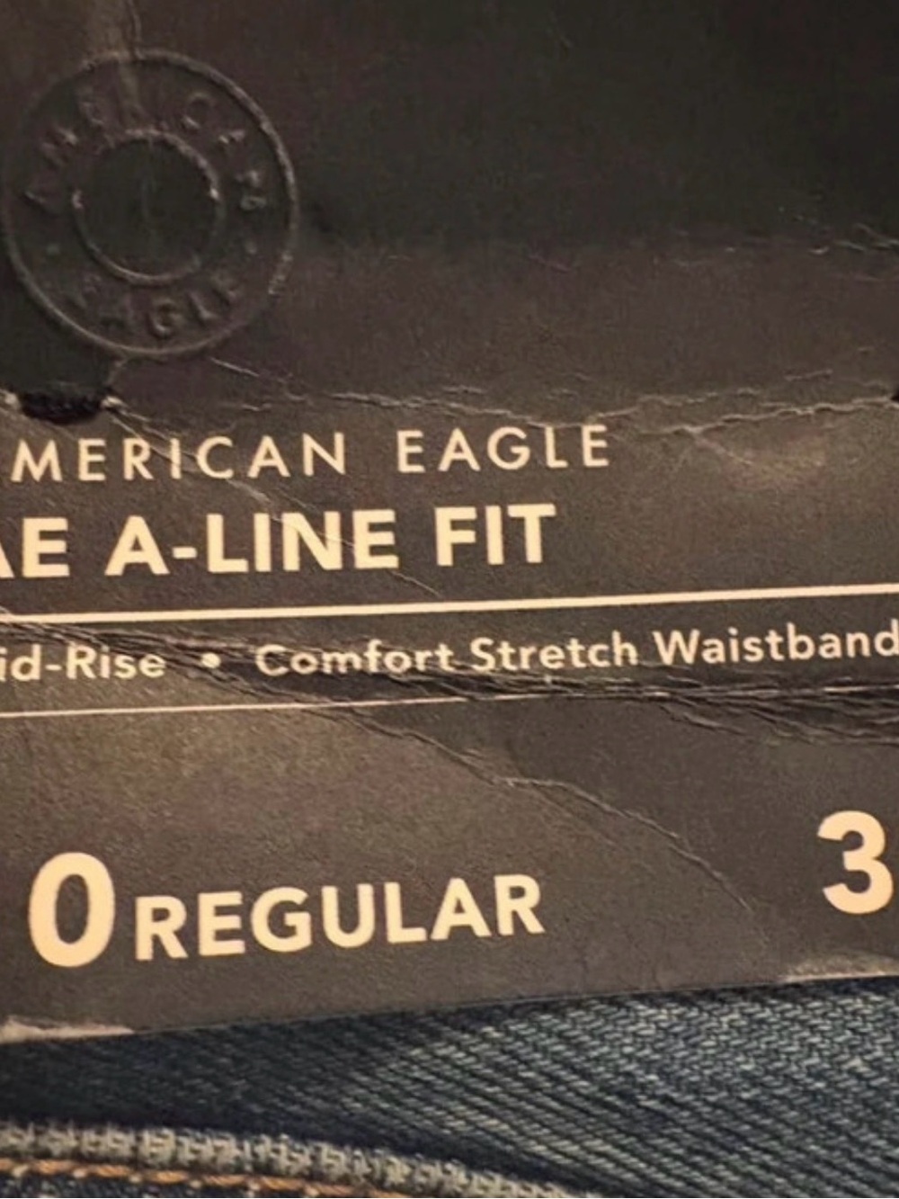 NWT American Eagle Outfitters Dreamy Drape Strigid A-Line Fit Jeans - Blue - Picture 3 of 4